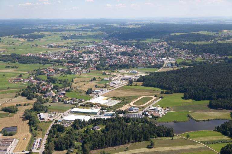 Luftbild Heidenreichstein mit Stadtgemeinde Heidenreichstein
