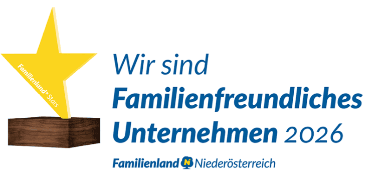 Logo mit Auszeichung "Wir sind Familienfreundliches Unternehmen 2026"