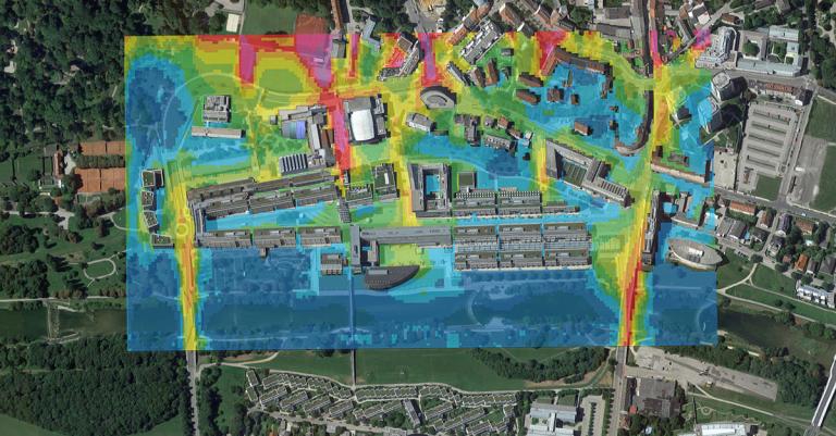 Mikroklimasimulation mit Greenpass – Simulation des Regierungsviertels in St. Pölten mittels 3D-GIS-Modell