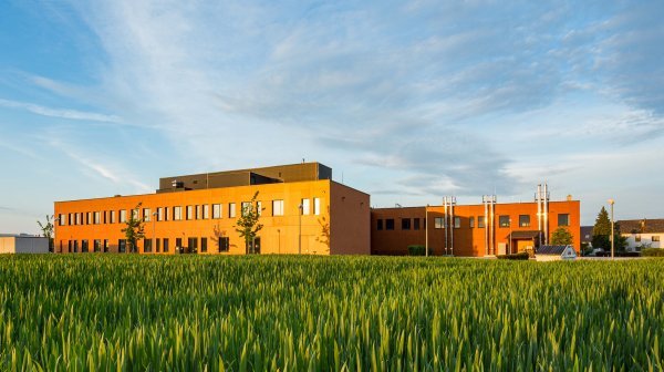 TFZ Wieselburg-Land mit Getreidefeld im Vordergrund