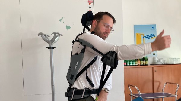 Man showing help