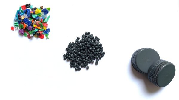 Demophoto von Granualt und Kunststoffschraubverschluss