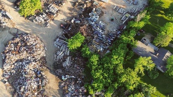 Deponie von Elektroschrott