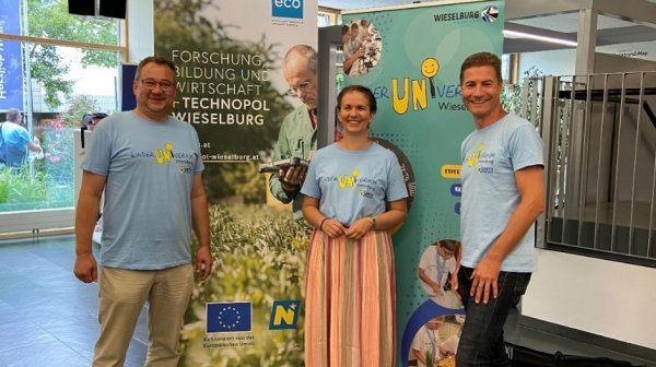 v.l. Klaus Nagelhofer, ecoplus Technopol Wieselburg, Kathrin Heim, FH Wiener Neustadt Campus Wieselburg und Franz Willatschek, Stadtgemeinde Wieselburg