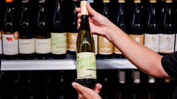 Foto der Mehrweg-Weinflasche