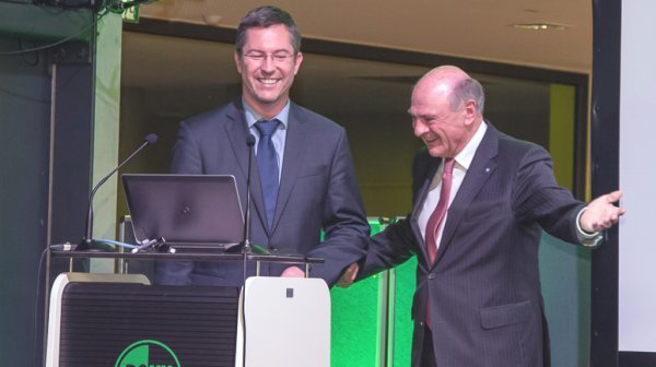 Erwin Pröll und Sektionschef Elmar Pichl bei der Eröffnung