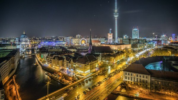 Nachtbild der Stadt Berlin