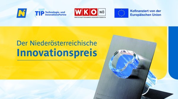 Einladung zum Niederösterreichischen Innovationspreis 2026 mit Sponsorlogos