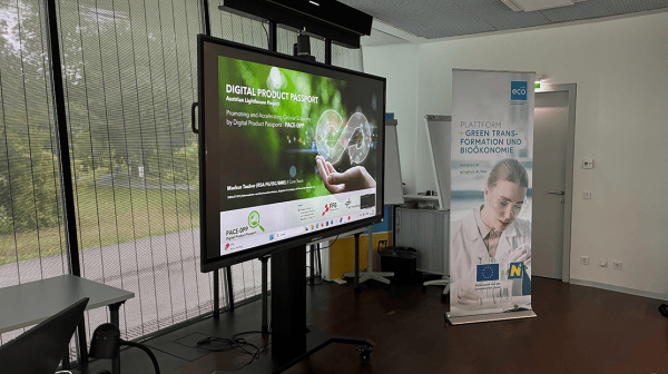 Screen & Roll-up vor dem Vortrag