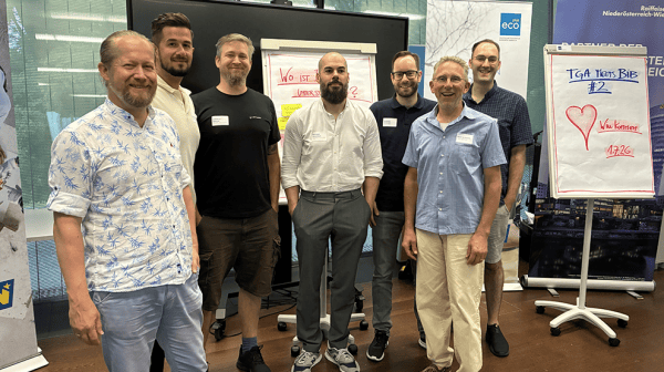 Gruppenfoto beim Workshop mit 7 Personen 