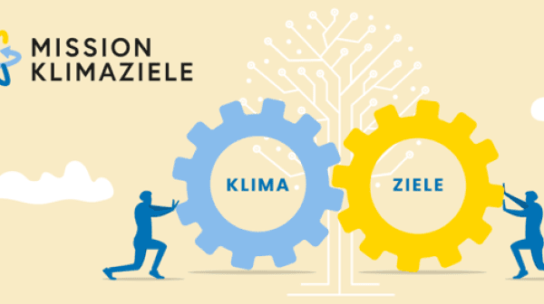 Illustration mit dem Logo Mission Klimaziele 