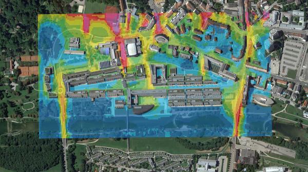 Mikroklimasimulation mit Greenpass – Simulation des Regierungsviertels in St. Pölten mittels 3D-GIS-Modell