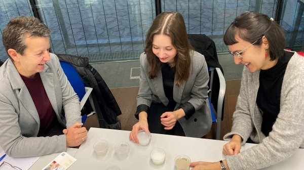 3 Damen bei einer Gruppenarbeit